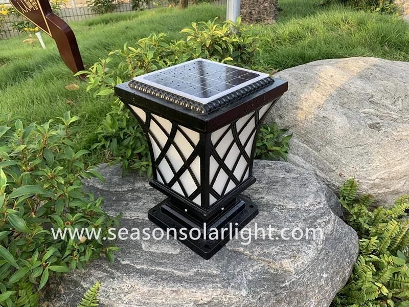 European Christmas Decorations LED Lighting Style 5W Outdoor Solar Gate Pillar Lighting with LED Light