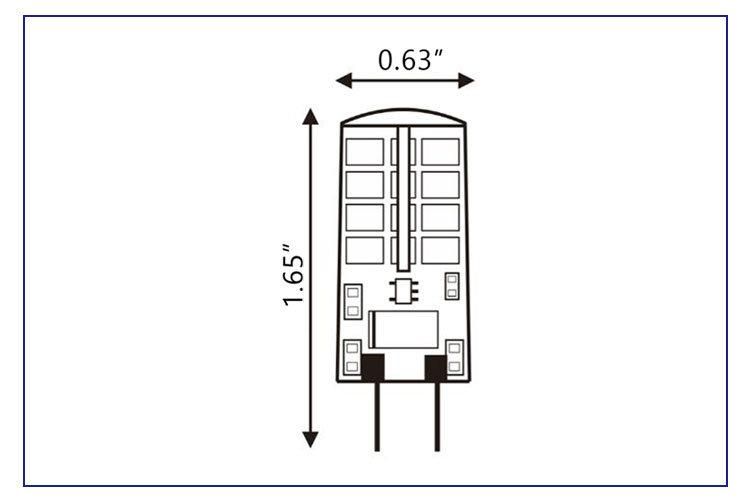 Lt104A2 Energy-Saving 3W Low Voltage 12V AC/DC Bi-Pin Base G4 LED Landscape Lamp for Pathway Patio Lighting Lawn Light