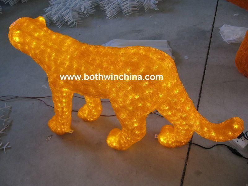 3D Christmas Leopard Shape LED Acrylic Lights (BW-SC085) for Garden and Entertainment Park