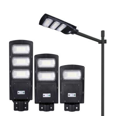 Super Bright ABS Solar Lamp Outdoor Solar LED Street Light IP65 Waterproof 30W 60W 90W Integrated All in One Solar Street Light