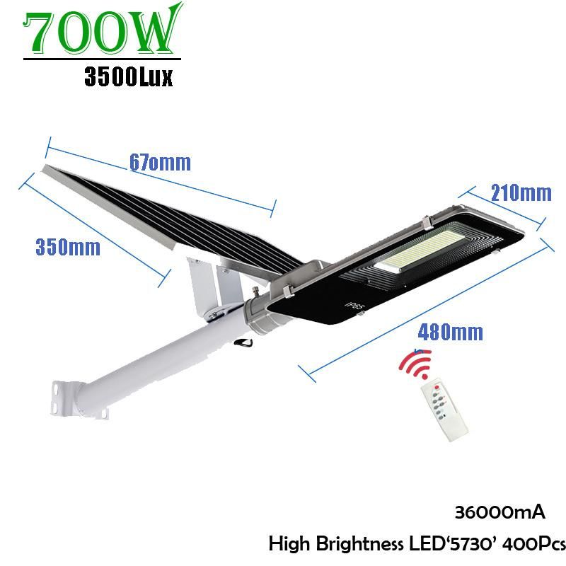 100-800W Wireless LED Solar Road Lighting with Solar Panel