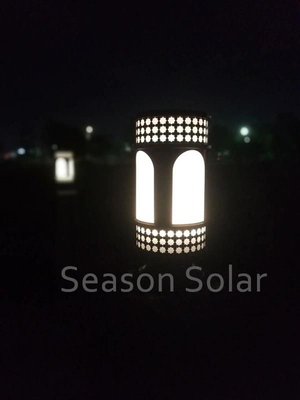 Bright LED Garden Lighting Outdoor Solar Lamp for Gate Lighting with 5W Solar Panel & LED Light