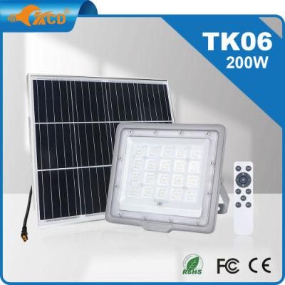 Die-Cast Aluminum Outdoor Lighting 100W 200W 300W Solar Floodlight IP65 Wateproof SMD LED Outdoor Solar Flood Light