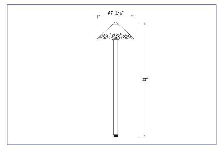 2020 High-Ranking Die-Cast Brass Path Light Fixture for 12V G4 Lamp Outdoor Garden Lighting