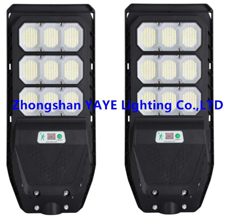 Yaye 2022 Hottest Sell All in One LED Solar Street Light 300W 400W 500W High Brightness Street Lights with 1000PCS Stock/Remote Controller/Radar Sensor