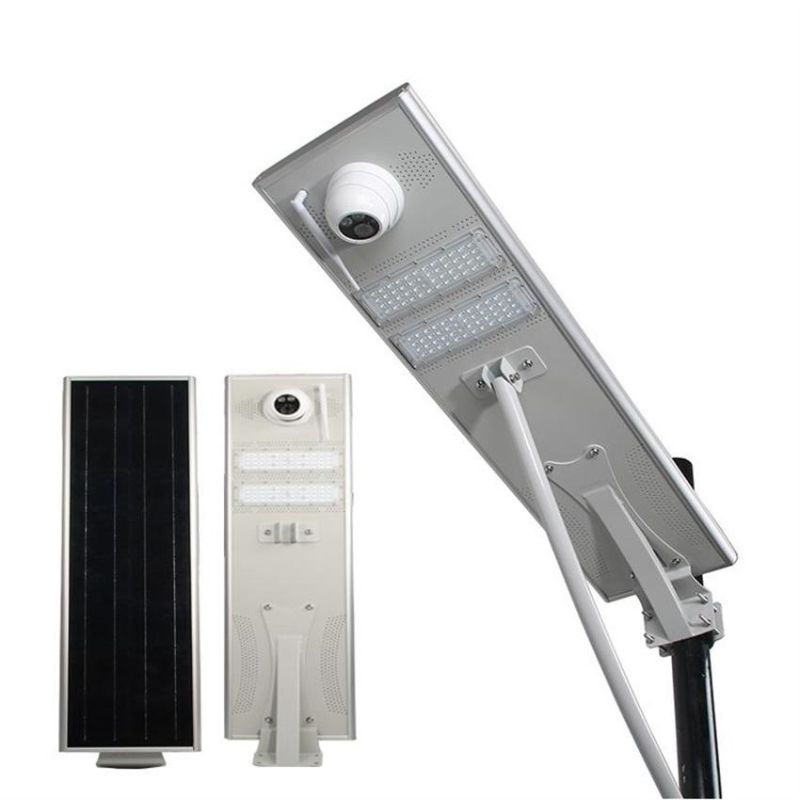 100W All-in-One/Integrated Outdoor Solar Street Light with WiFi/4G Camera