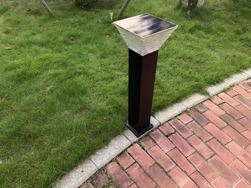 Bright Square Style LED Lighting Pathway Outdoor Garden LED Solar Light with Warm+White LED Light