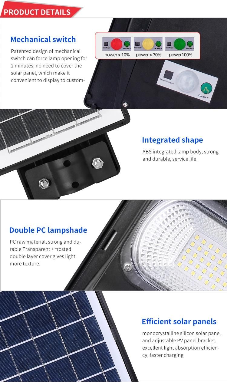 Bspro Energy Saving High Lumen Outdoor Lighting All in One 90W LED Solar Street Light