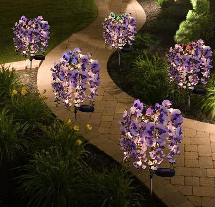 Brilliant-Dragon Lawn Wedding Multi-Color Changing Decorative Flower Lights Waterproof LED Solar Garden Lights