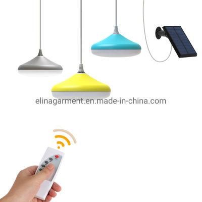 Lampu Energy LED Circlar Lamp Remote Solar Powered Pendant Ceiling Light Square Sola Lighting Outdoor
