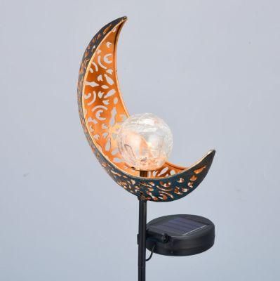Moon Hollow-out Pattern Solar Wall Lamp Lawn Ground Light