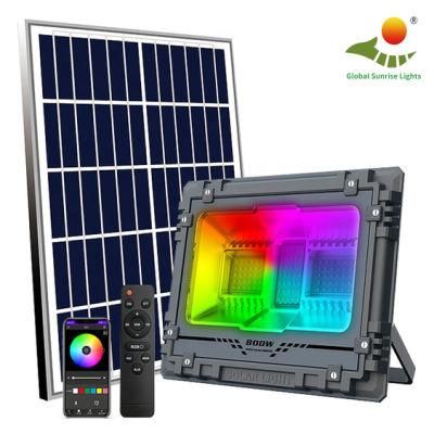 Global Sunrise 800W Outdoor Solar Colorful Flood LED Lights