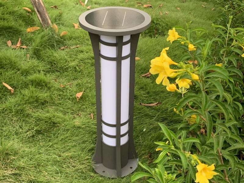 High Power Solar LED Garden Lawn Light Square Integrated Bollard Lighting Outdoor Decorative Garden Lights