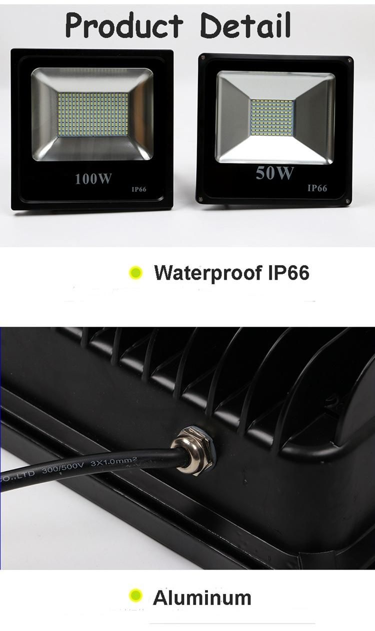 LED Floodlight 250W LED Spotlight IP65 Waterproof Outdoor Lighting Square Lamp Garden Flood Light