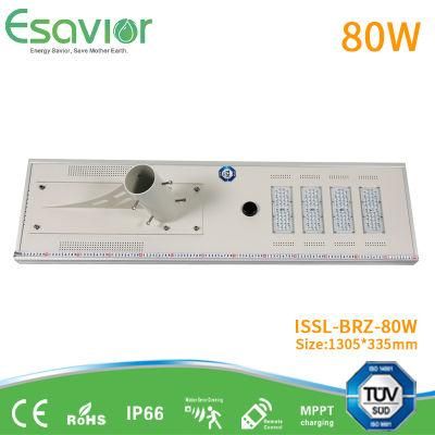 80W Integrated LED Solar Power Street Light All in One with Smart Iot System Ce IP66 TUV