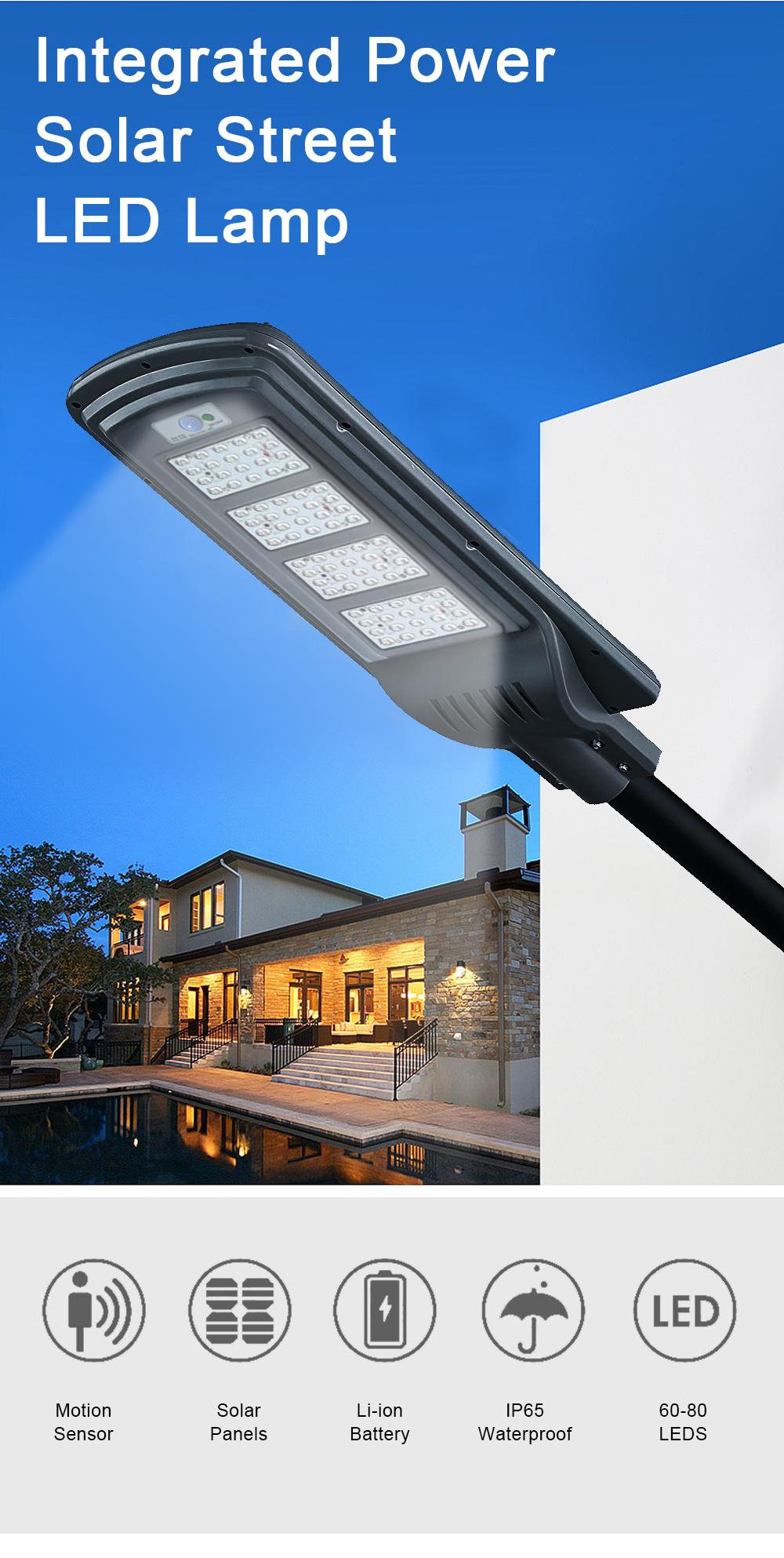 60W Solar LED Street Light Outdoor LED Solar Street Light