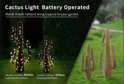 Battery Outdoor Garden Decorative Light Cactus Design Light