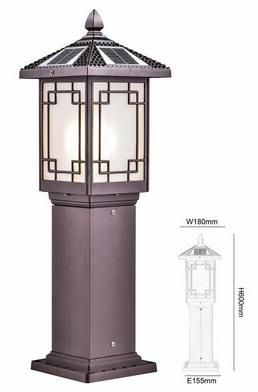 New Chinese Style Outdoor Villa Courtyard Doorpost Wall Garden Lamp