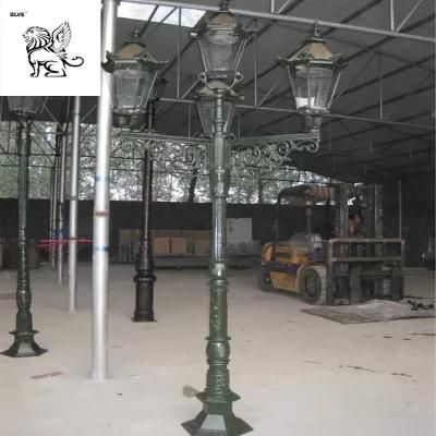 Manufacture Supplier Antique Garden Decorative Cast Iron Lamp Ilb-05