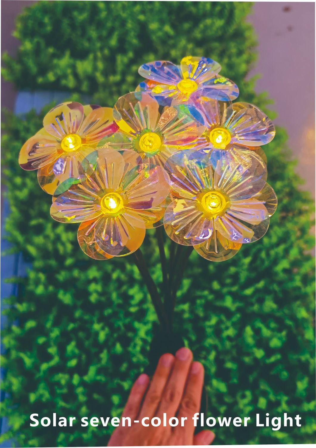 Solar Energy Outdoor Light Colorful Flowers