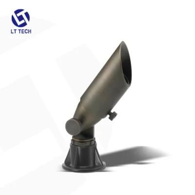 Lt2104 Durable Die-Cast Brass Mr8 LED Bulb Antique Bronze Waterproof Spotlight for Low Voltage Landscape Lighting Systems
