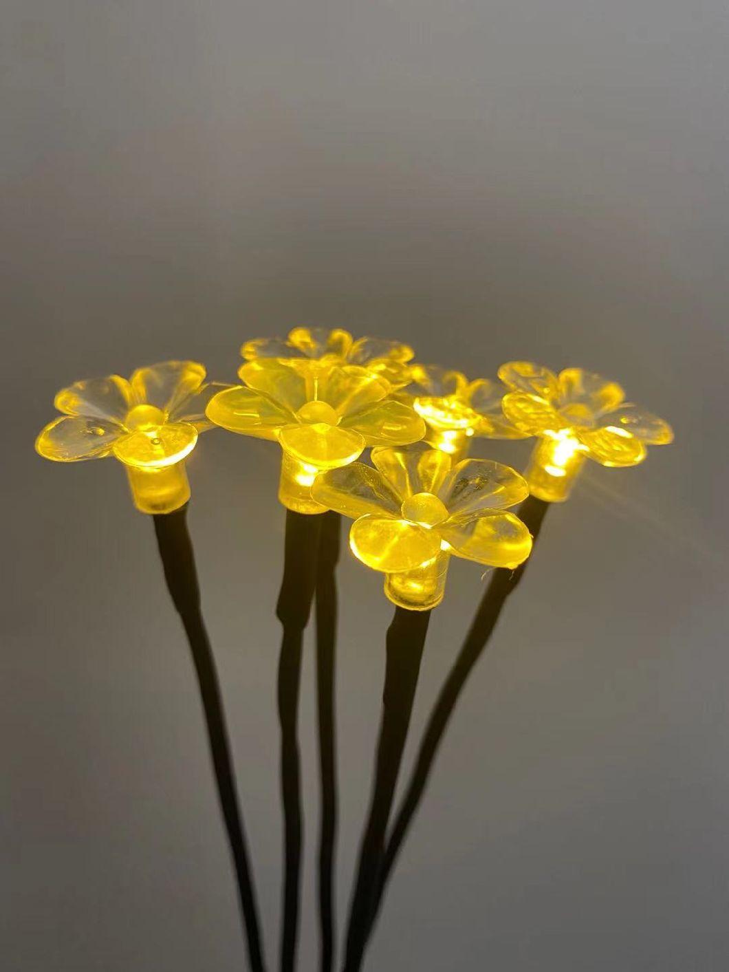 Solar Energy Outdoor Light Colorful Flowers