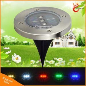 Solar Light 3 LED Underground Lamp Solar Garden Lawn Light with Green Blue Red White Warm White Color