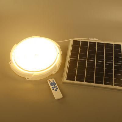 200W IP65 LED Solar Ceiling Lamp Dimmable Remote Control