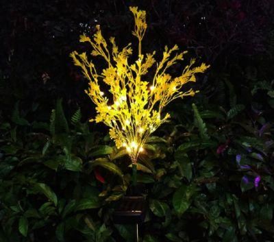 LED Canola Flower Stake Light Solar Energy Rechargeable for Outdoor Garden Patio Pathway Porch Backyard Esg16593