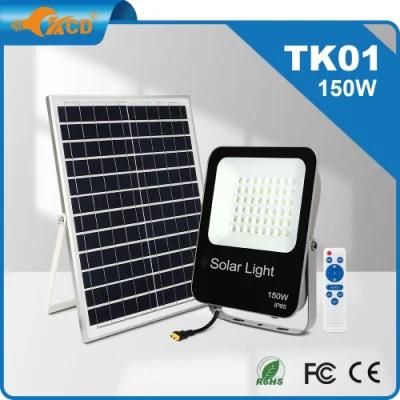 Rechargeable Cold White Sensor Outdoor Lighting LED 50W 100W 200W 300W Solar Panel Flood Lights