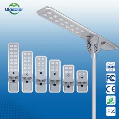 All in One Solar LED Garden Street Light with LiFePO4 Remote Control