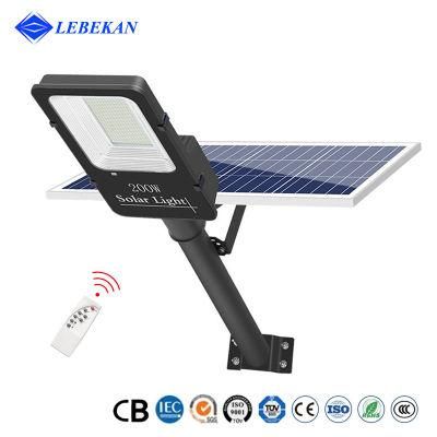 200 Watt Solar LED Road Lamp High Power Reflector Lampara 50W 100W 150W 200W Solar LED Street Light Public Illuminate Outdoor Lighting